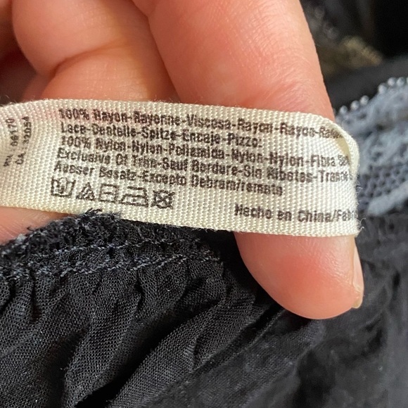 Intimately Free People Black Voile Trapeze Dress, size Small - Picture 13 of 15